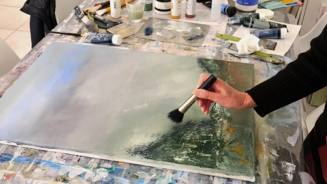 Landscape/Abstract Painting / Demonstration peinture abstraite / Acrylique