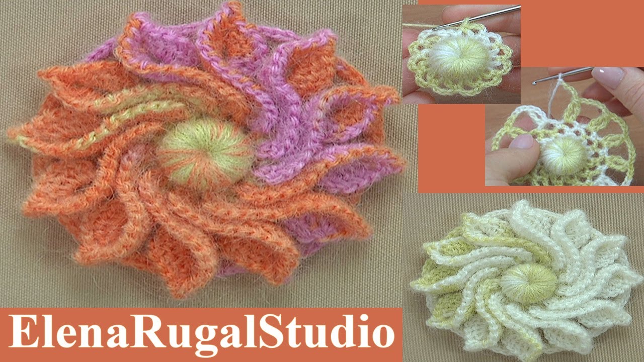 Crochet Flower with Trimmed Petals