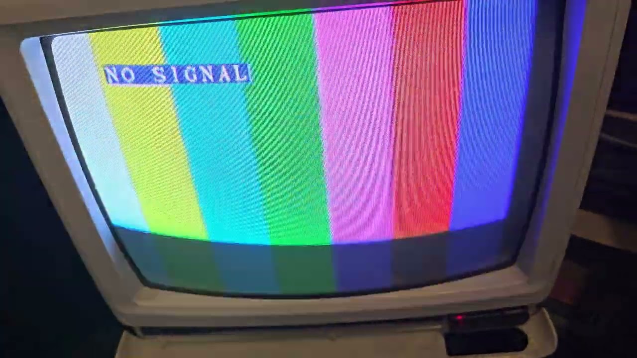 Testing the small little Bush 1480TS 14 inch CRT UHF TV