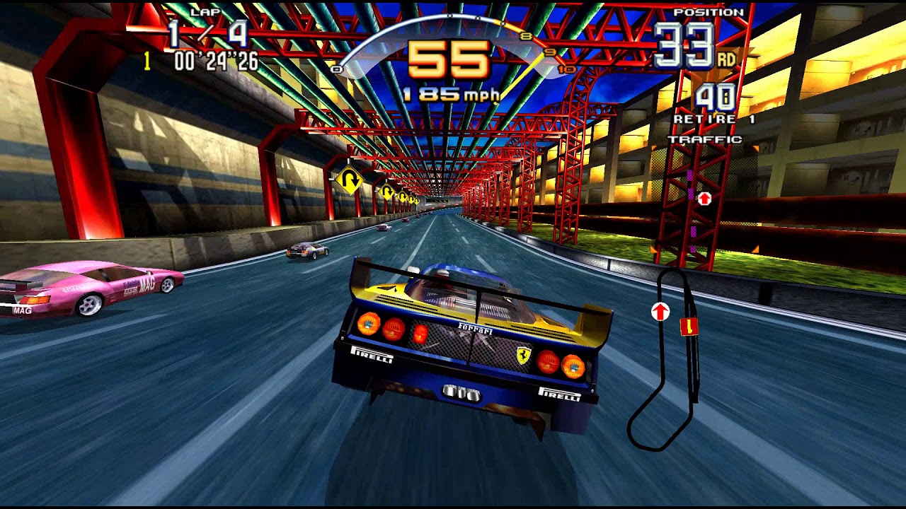 SEGA Scud Race aka Super GT [001] - Gameplay ★ Arcade Racer ★ Supermodel r715