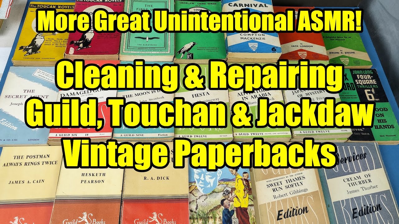 Cleaning + Repairing - Vintage 1930s - Guild - Tochan - Jackdaw - Vintage Paperbacks!