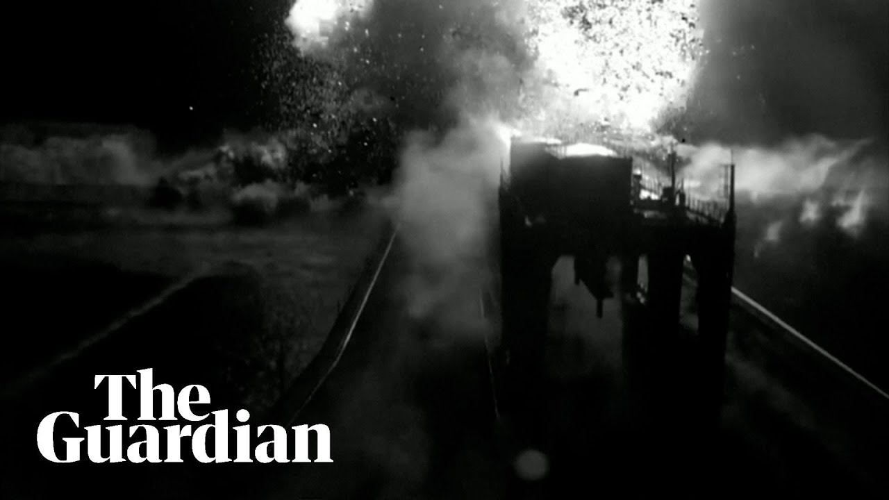Footage shows massive explosion at dam in Kherson