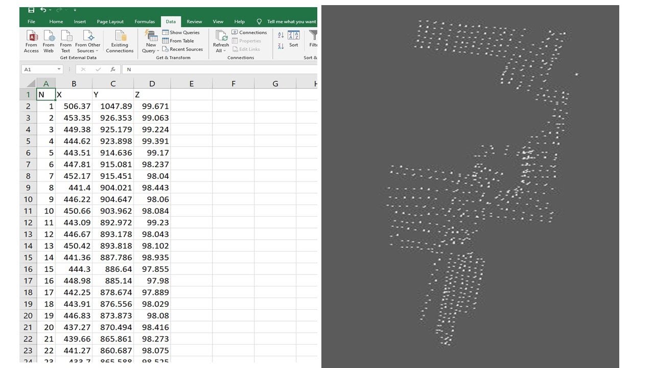 How to import coordinate excel to autocad & show Elevation in autocad |