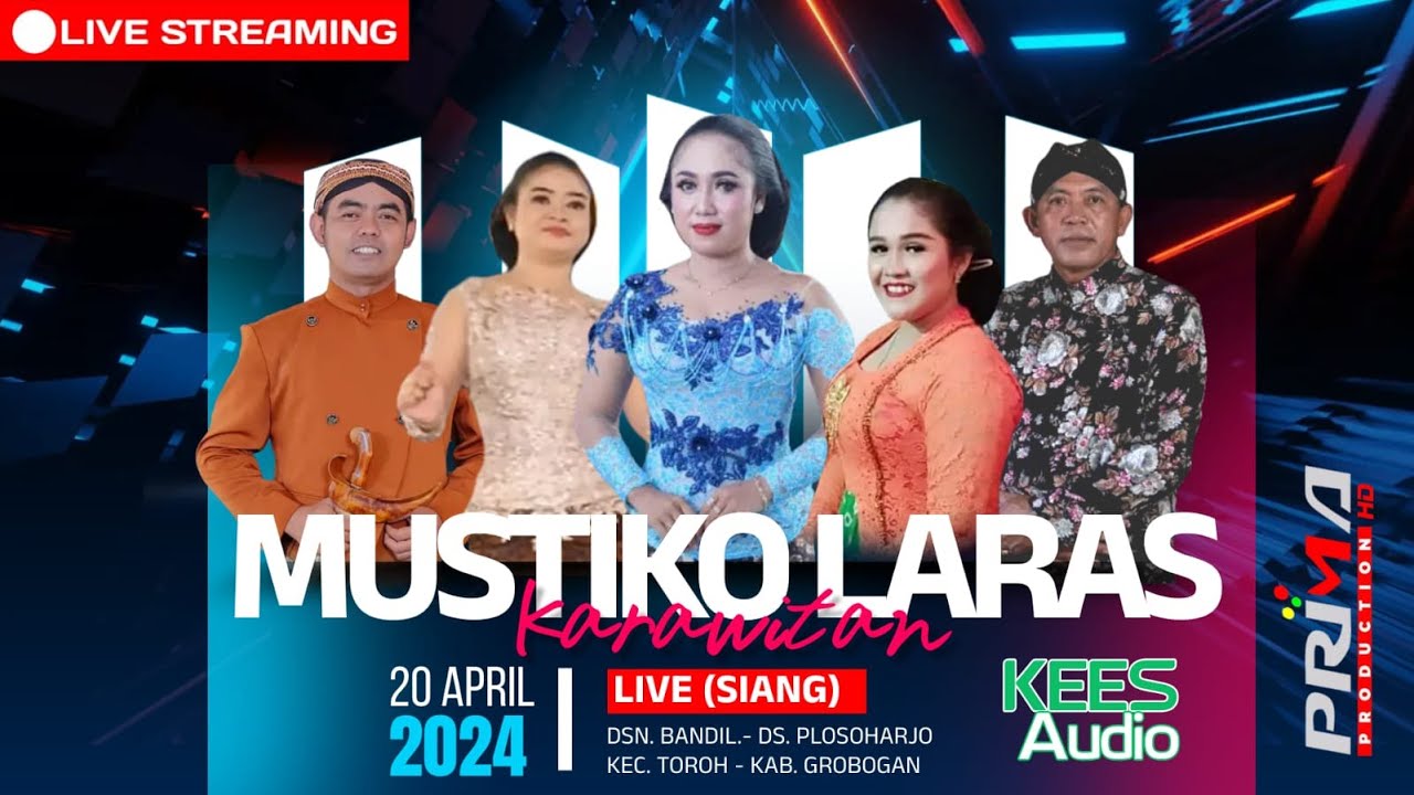 🔴LIVE  '' MUSTIKO LARAS '' Pimp. KI PARJIYONO WEDDING '' DIMAS & HESTINE ''/ BANDIL , 20 APRIL 2024