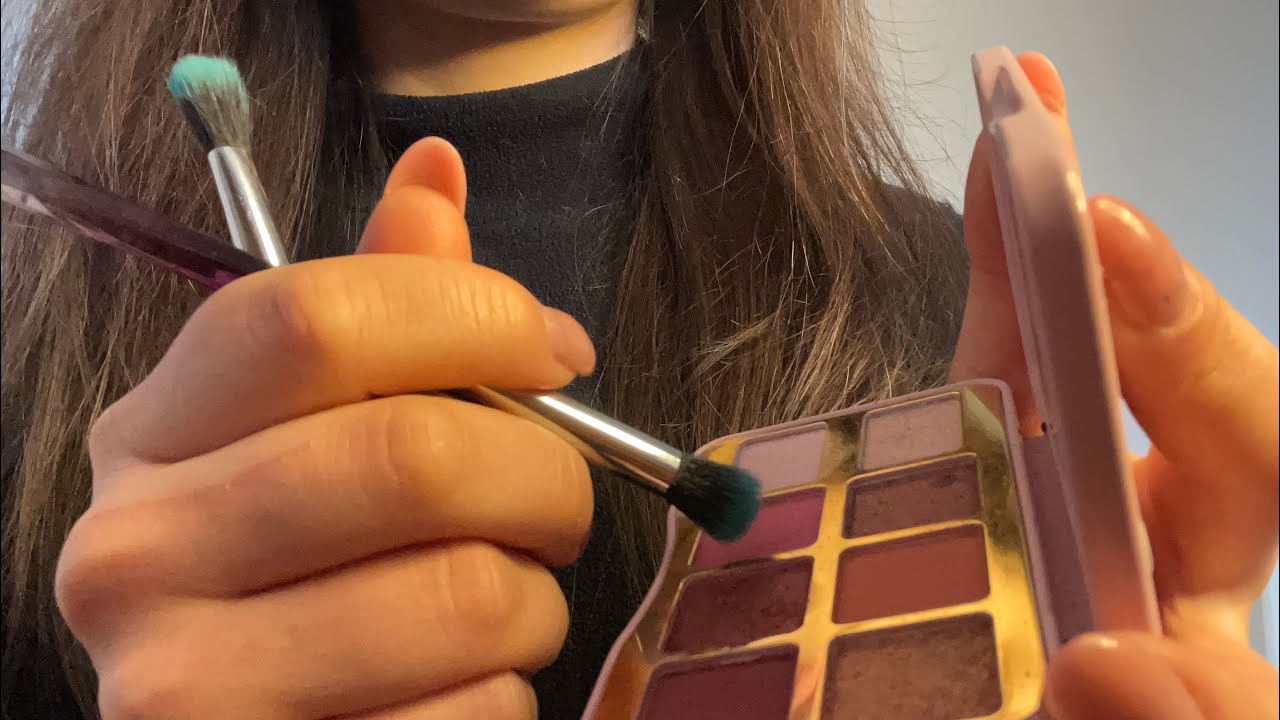 ASMR doing your makeup 🎀 rummage sound, personal attention- no tapping & no talking 