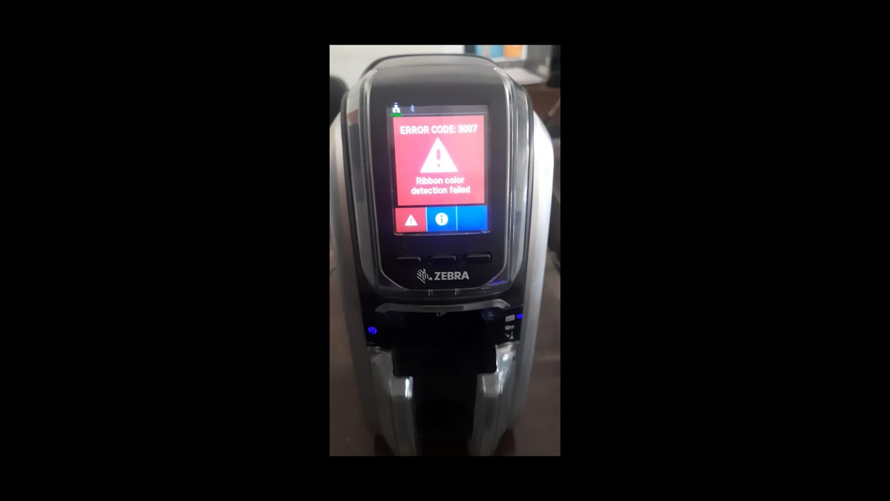 Zebra ZC300 printer Ribbon Color Detection Failed