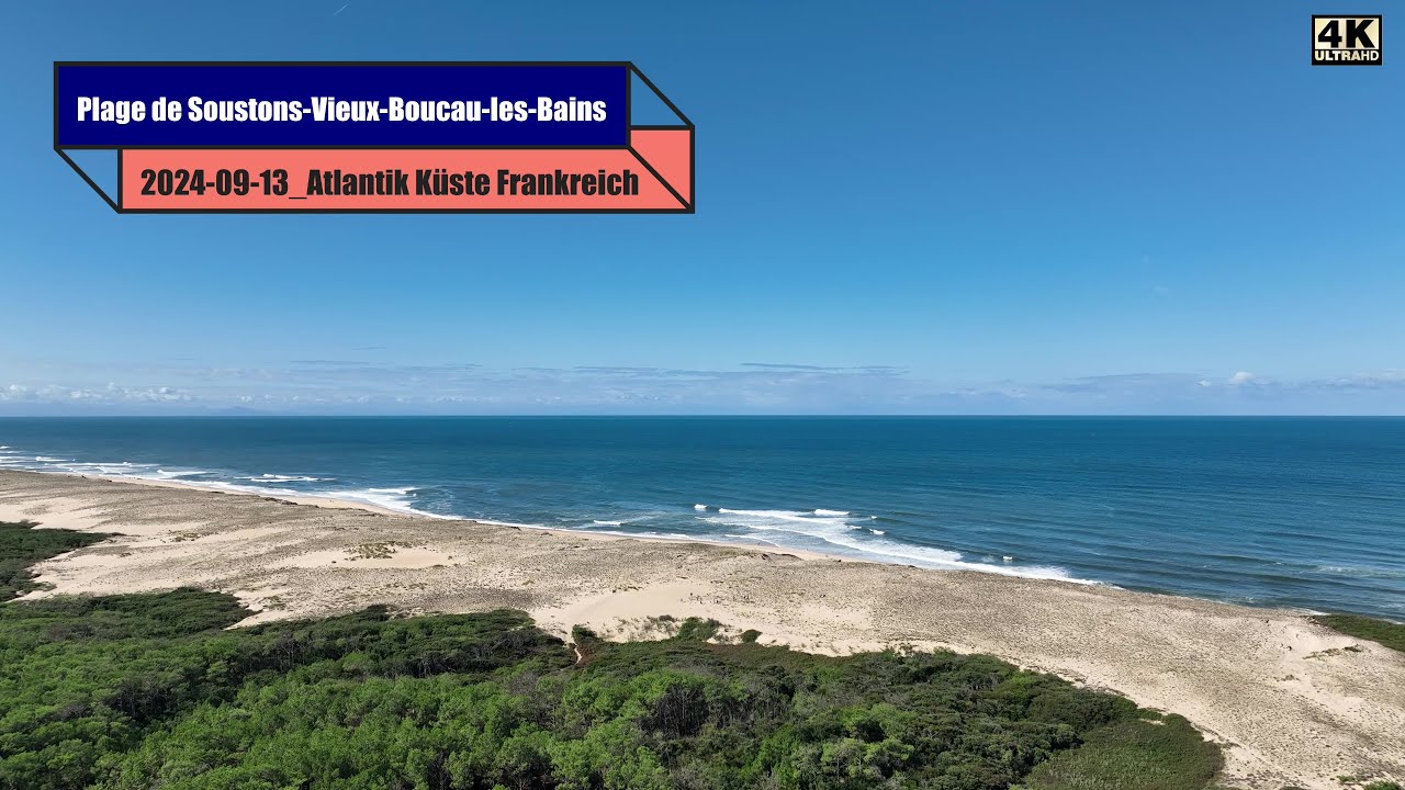 2024 09 13 Atlantik Küste Frankreich Plage de Soustons Vieux Boucau les Bains 4K #mavic3