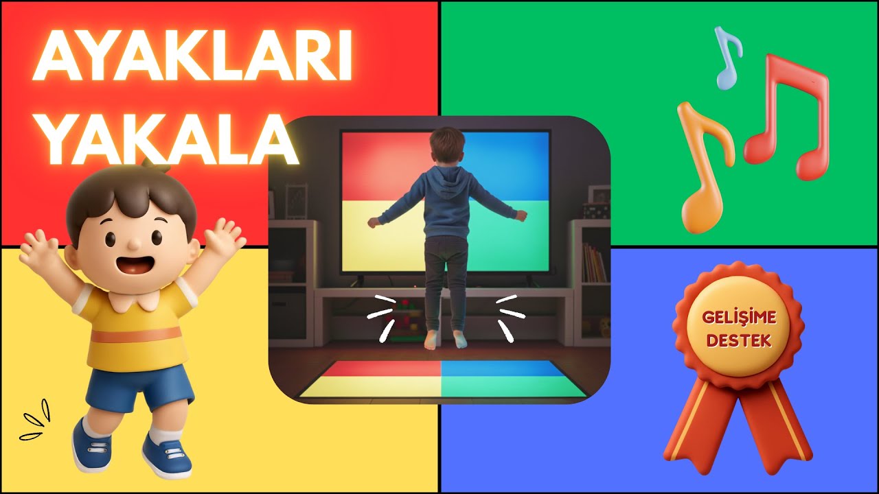 Ayakları Yakala ile Hareket ve Gelişim! Çocuklar İçin Renkli ve Eğitici Oyun: