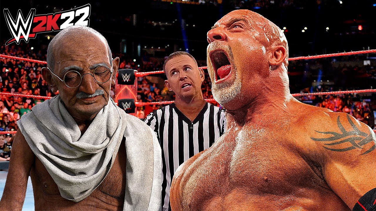 Goldberg vs. Mahatma Gandhi (WWE 2K22)