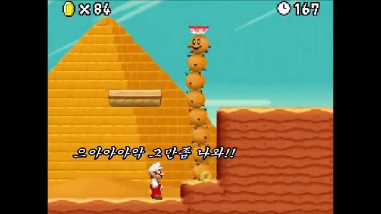 뉴 슈퍼마리오 브라더스  파트3 자막실황 (짜증나는 몬스터들이 많다!) [new super mario bros part3]