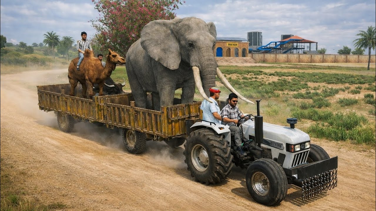 Tractor forest animal loading | Tractor ne load kiye kai sare janwar 🚜 | tractor ofroading games 