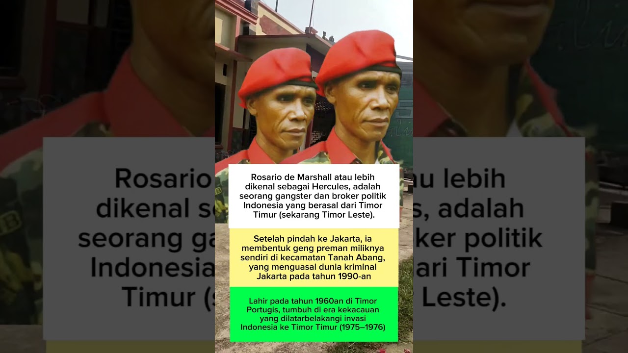 Biodata Rosario De Marshall Atau &nbsp;Hercules Seorang Gangster Dan Broker Politik Indonesia