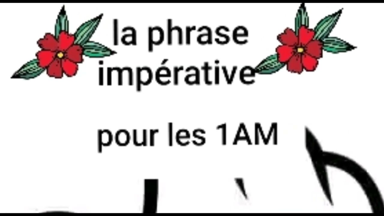 درس الجملة الأمرية la phrase impérative pour les 1AM سهل جدا مع الاستاذة سمية 📚📚📖📖📖📣📣