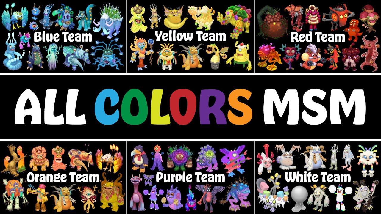ALL COLORS in My Singing Monsters | All Sounds & Animations