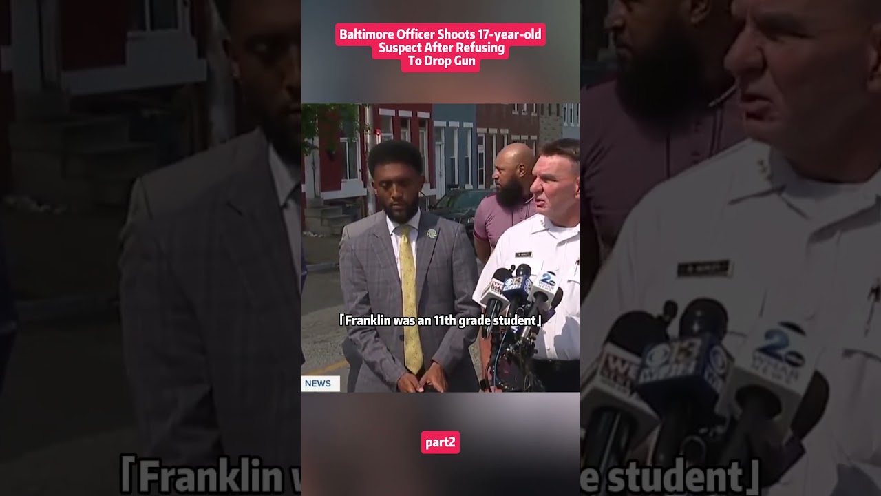 Baltimore Officer Shoots 17-year-oldSuspect After RefusingTo Drop Gun #police #usa #crime #cops