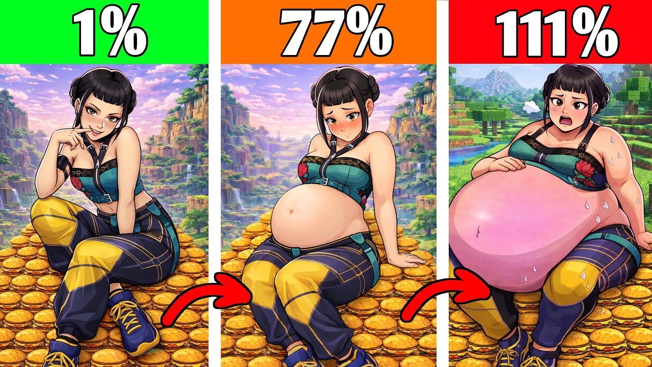 What Happens If Zoey Eats TOO MANY BURGERS | Minecraft Art K-pop Demon Hunters 