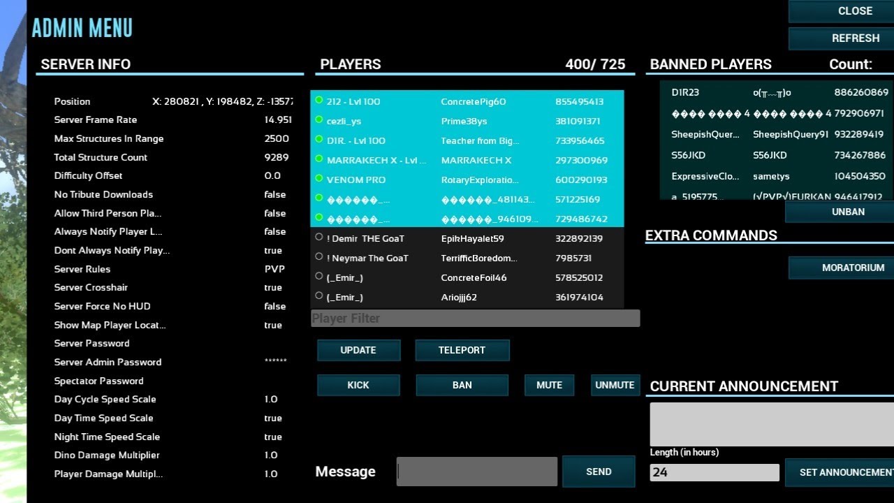 code admin  name server  free adm [ARK mobile] 