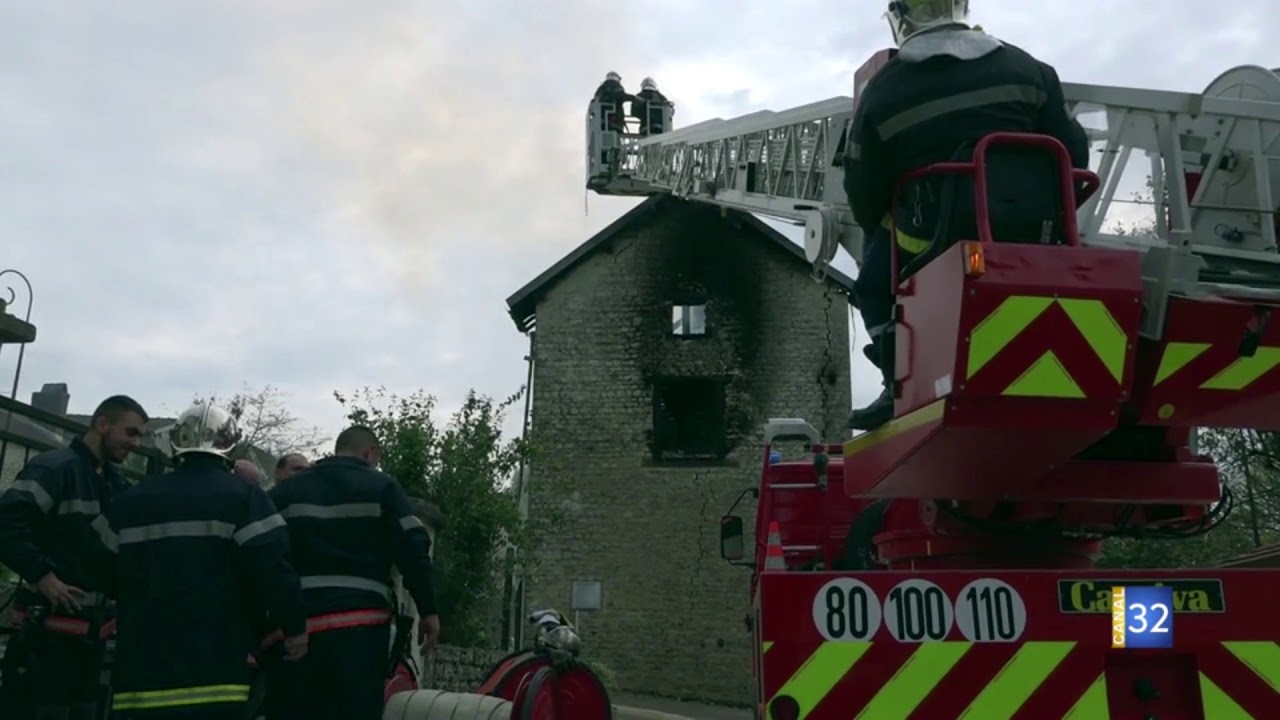 incendie à Juvancourt (Aube) 25 09 2017 JT Canal32