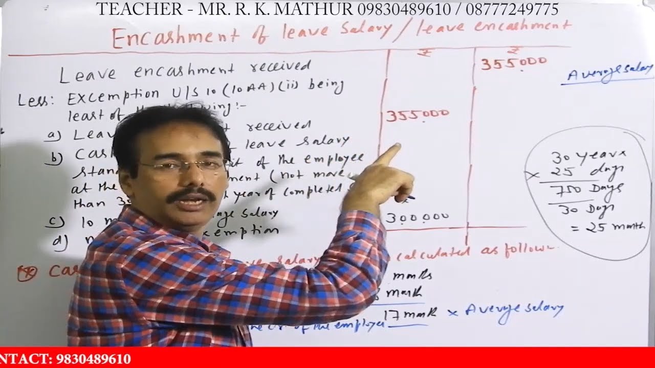 Leave Salary / Encashment | Income under the head of Salary (Income Tax) | Income from Salary