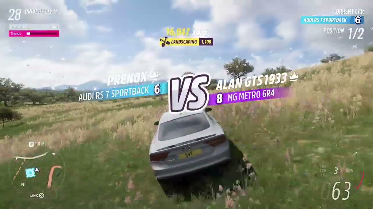 Forza Horizon 5 Eliminator | 6 Audi VS 8 MG | Eliminating ALAN GTS 1933
