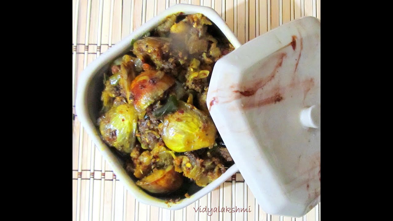 Brinjal Dry Shrimp Fry (Side Dish for Southindian meals)