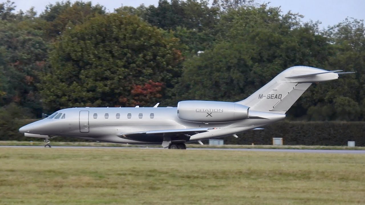 Encore: Viewdart Ltd Cessna 750 Citation X M-SEAO at Cambridge Airport