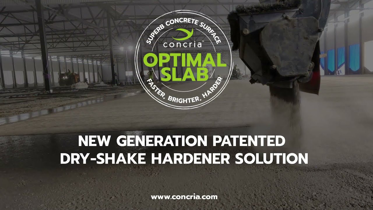 Concria Optimal slab Industrial, new generation dry-shake hardener solution