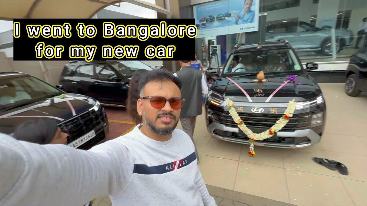 🚗 New Car Delivery Vlog | Hyundai Alcazar | Family Trip to Bangalore | Temple Pooja + Drone Shots 🎉