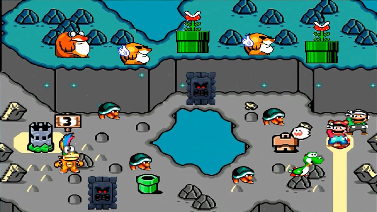 Super Mario World 2021 HD: World 3: Echo Cave