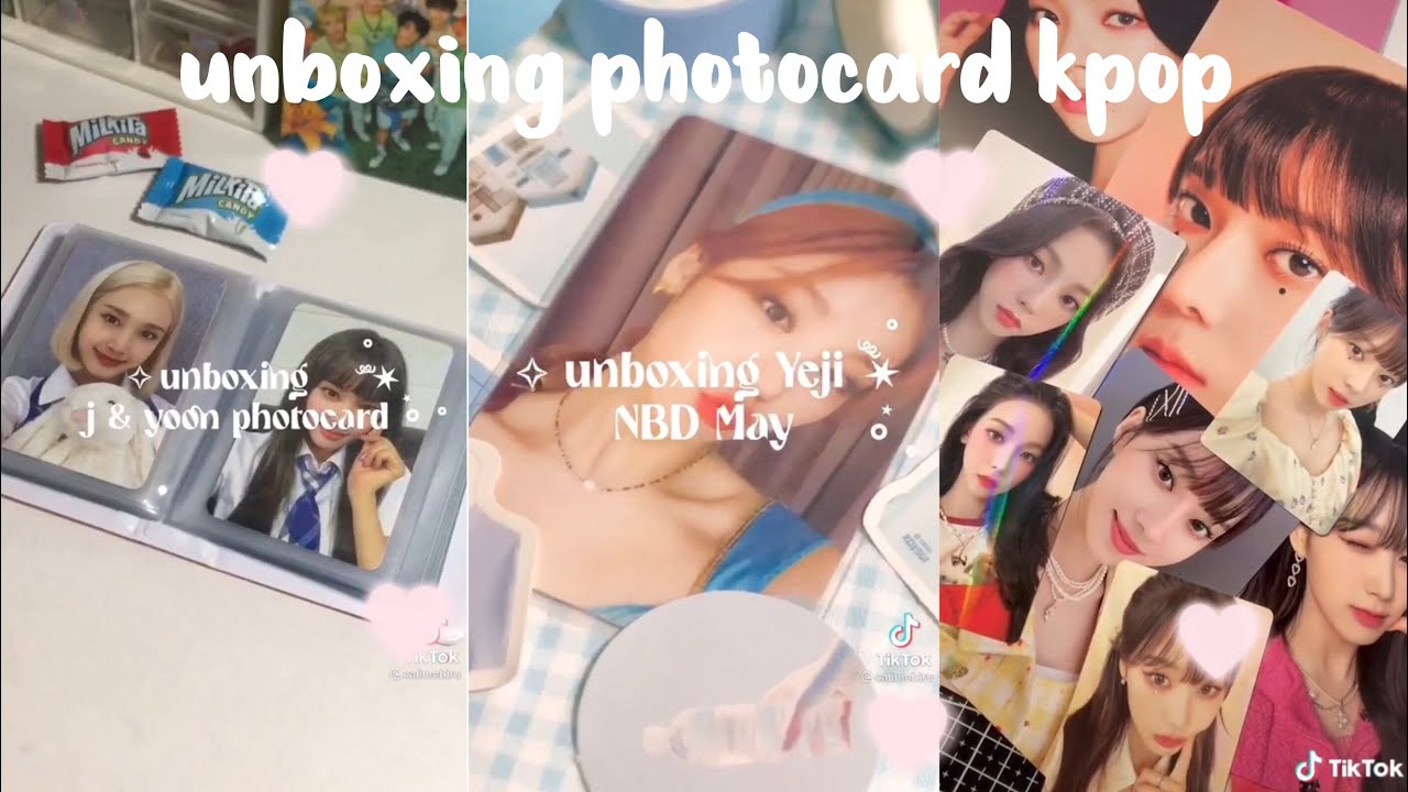 unboxing photocard kpop random ♡︎💌 || tiktok compilation 🗯