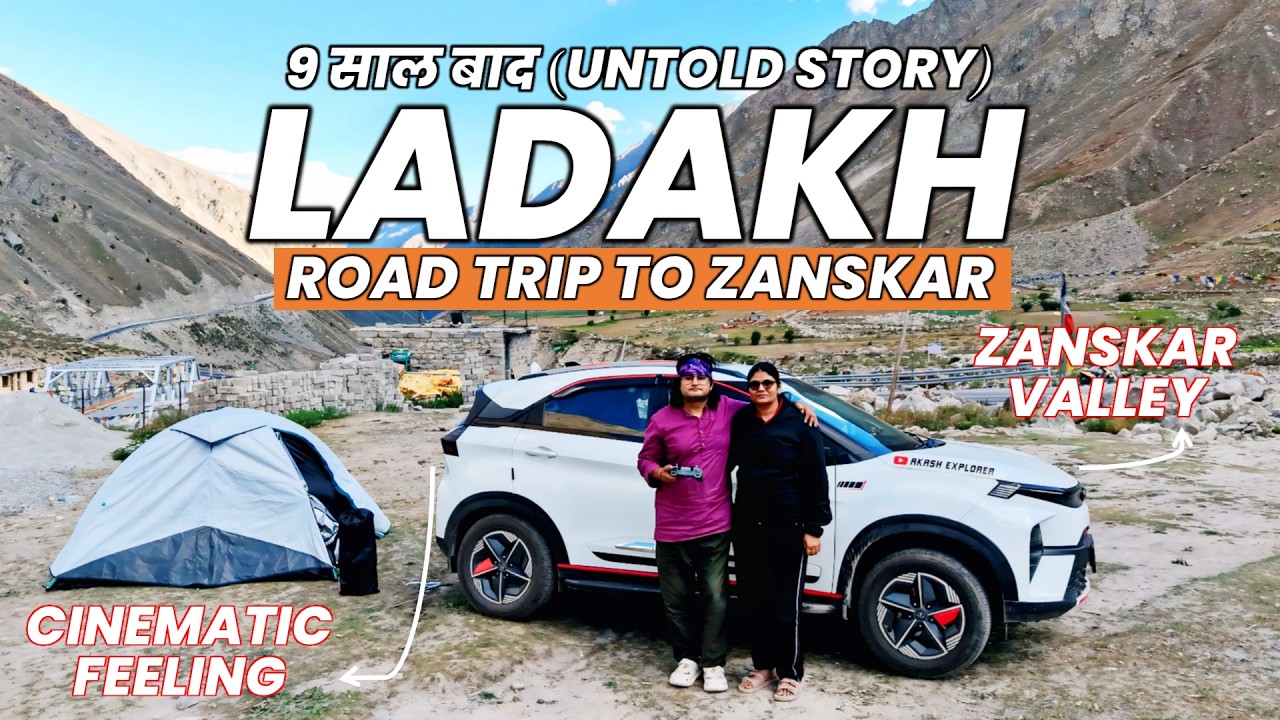Leh Ladakh Road Trip | Zanskar Valley Cinematic Feeling | Meerut to Leh Ladakh Ep-02 | Tata Nexon