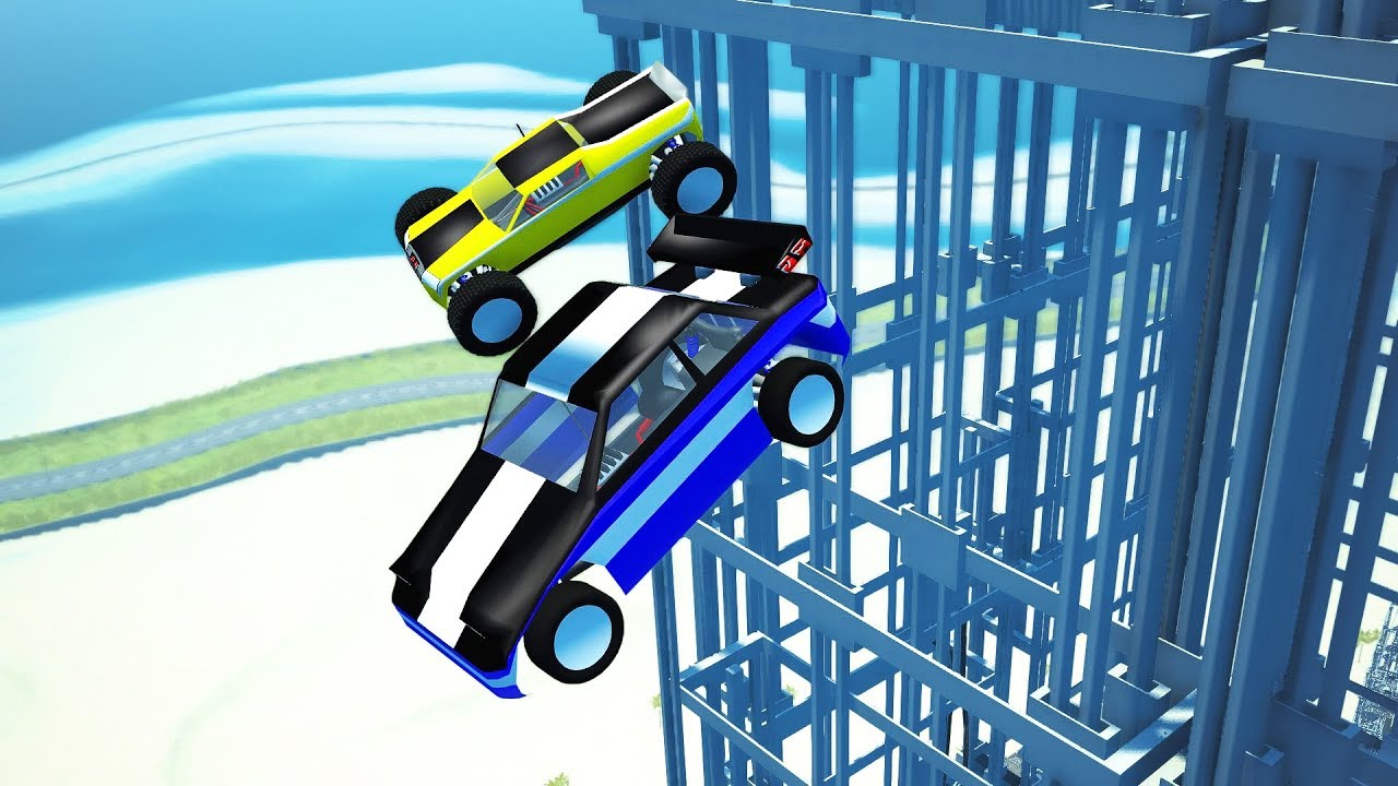 Building RC Car Falls Crashes #2 - BeamNG.drive