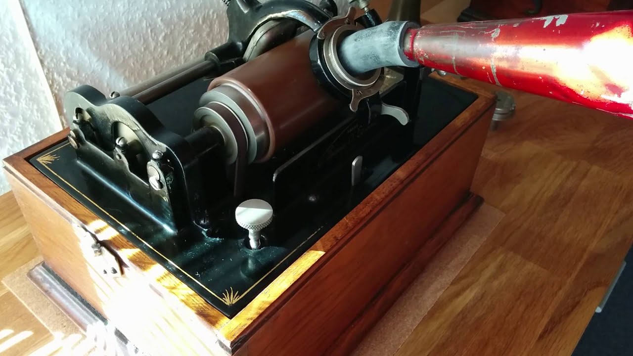 Glass Diaphragm test with brown wax cylinder and Automatic Reproducer