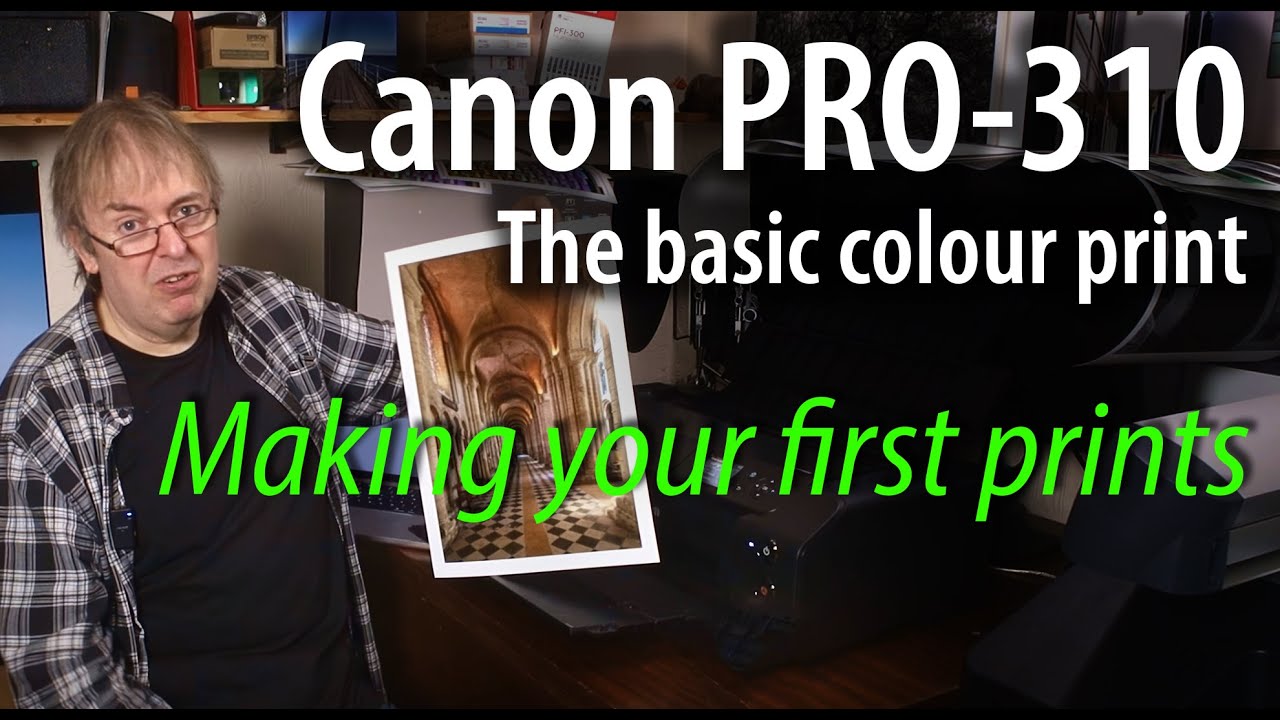 Canon PRO-310 - making a basic colour print with the free Canon PPL software. Simple photo printing