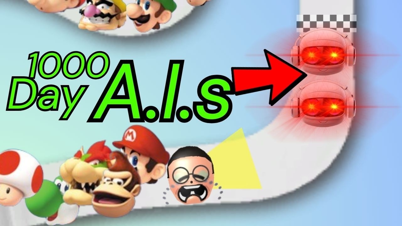 ИИ против ИИ: Mario Kart Wii Battle Royale (1000 ДНЕЙ САМОСТОЯТЕЛЬНОЙ ИГРЫ)