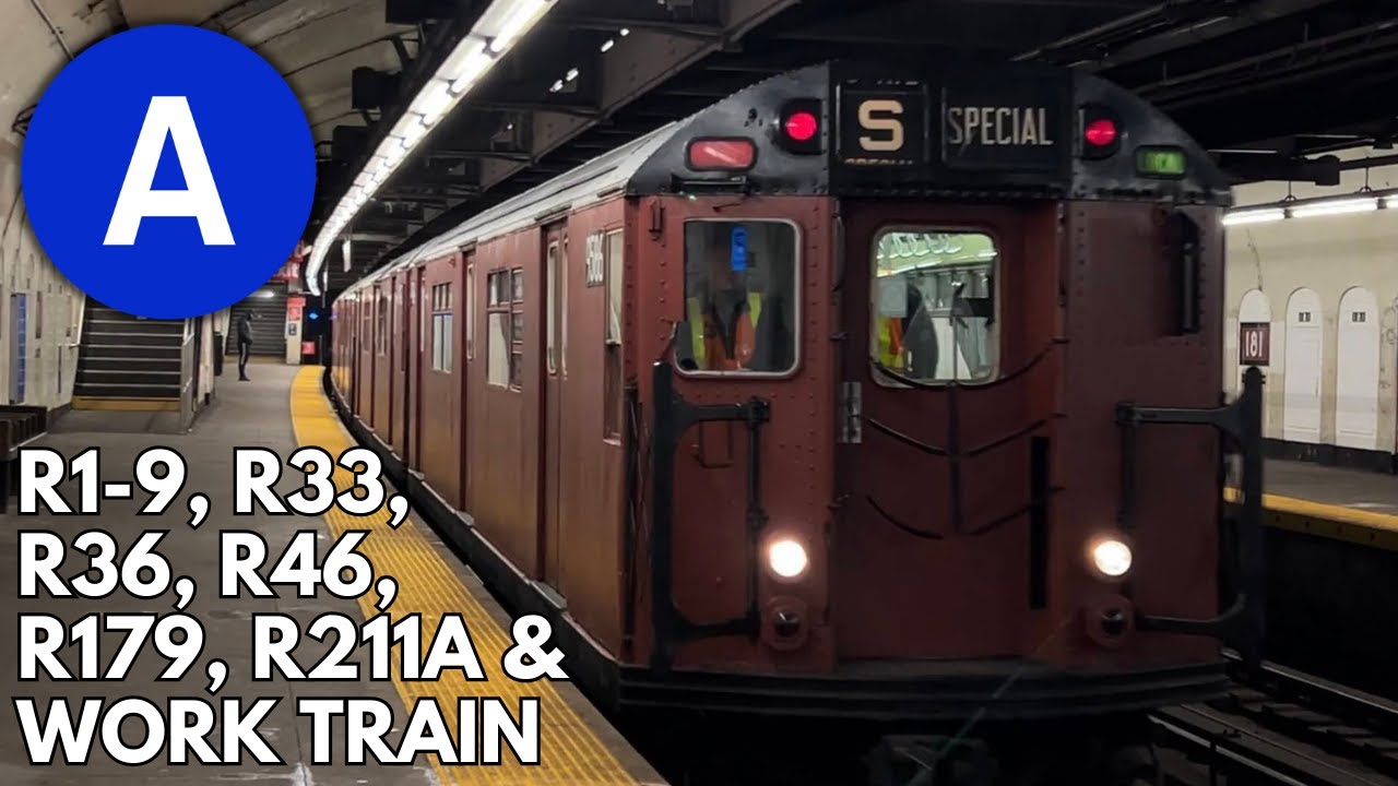 IND Central Park West: R46, R179 & R211A (A) trains + Yard Moves & R211A Test Train @ 181st Street