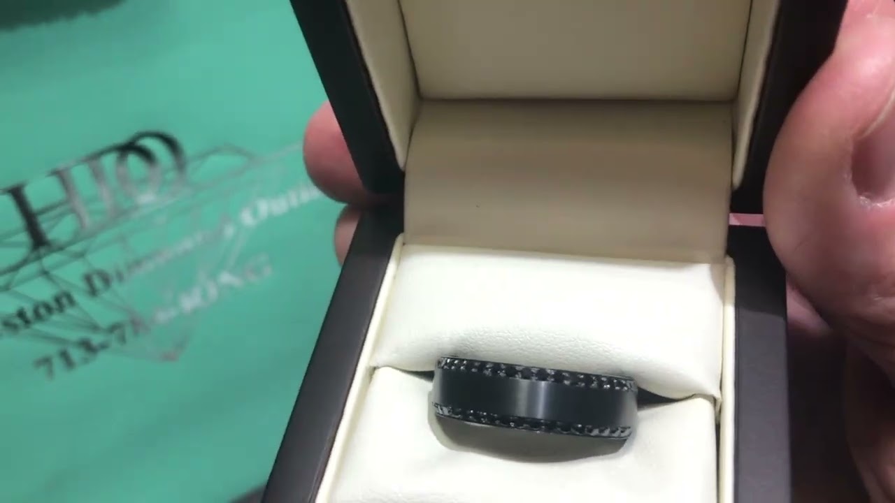 Men’s Custom Black Diamond Ring Like You’ve Never Seen | Black Zirconium Masterpiece