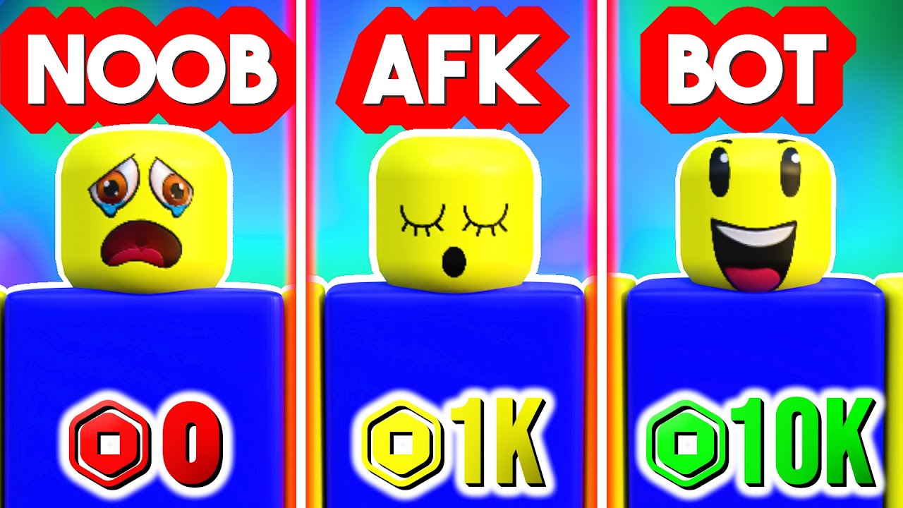 NOOB vs AFK vs BOT (Pls Donate Roblox)