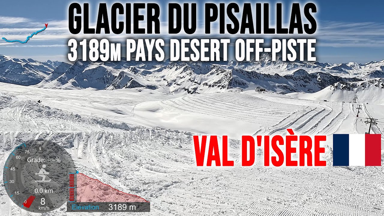 [4K] Skiing Val d'Is&egrave;re, Glacier du Pisaillas - 3189m Pays Desert Off-Piste, France, GoPro HERO13