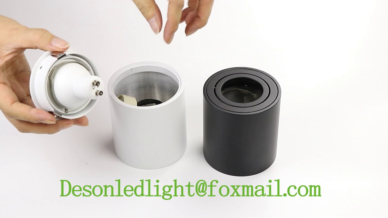 GU10 Surface Mounted Cylinder LED Downlights Adjustable Ceiling Spotlight Fitting Fixture