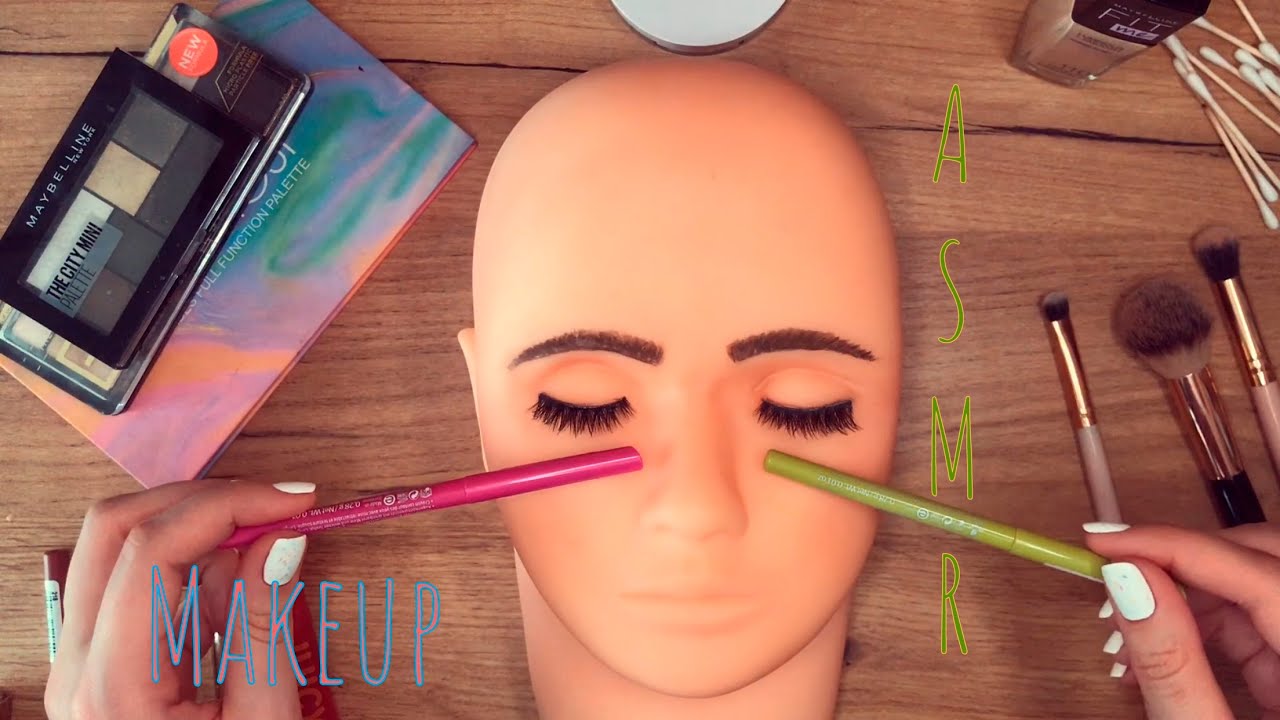 ASMR Summer Makeup on a Mannequin👄АСМР Летний макияж #asmrmakeup #relax #blueyeti