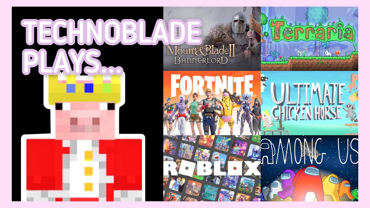 Technoblade играет в игры, отличные от Minecraft, в течение 10 минут
