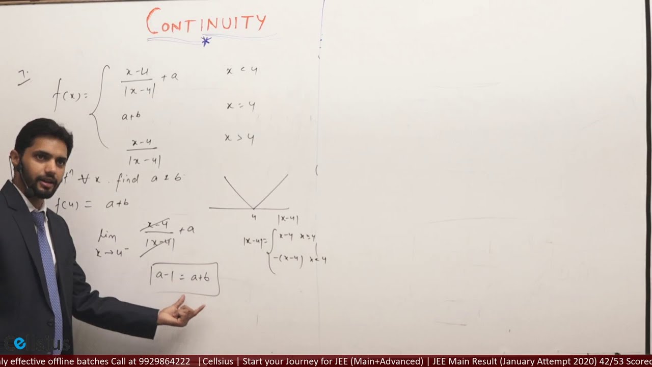 JEE Crack Course | Maths - Continuity | Cellsius Institute