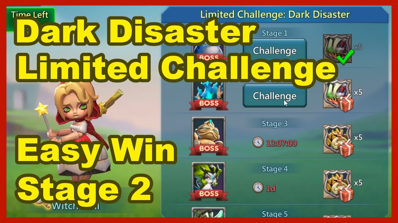 Easy Win Lords Mobile Limited Challenge Dark Disaster Stage 2