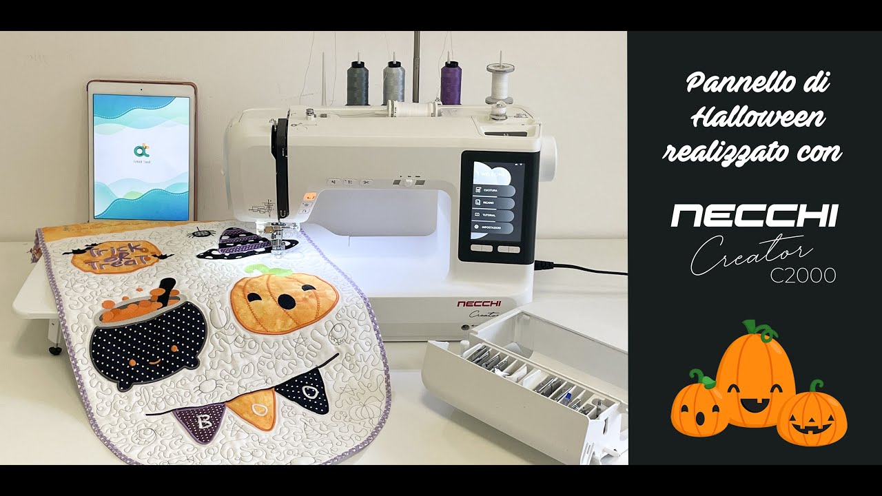 Pannello di Halloween realizzato con Necchi Creator C2000