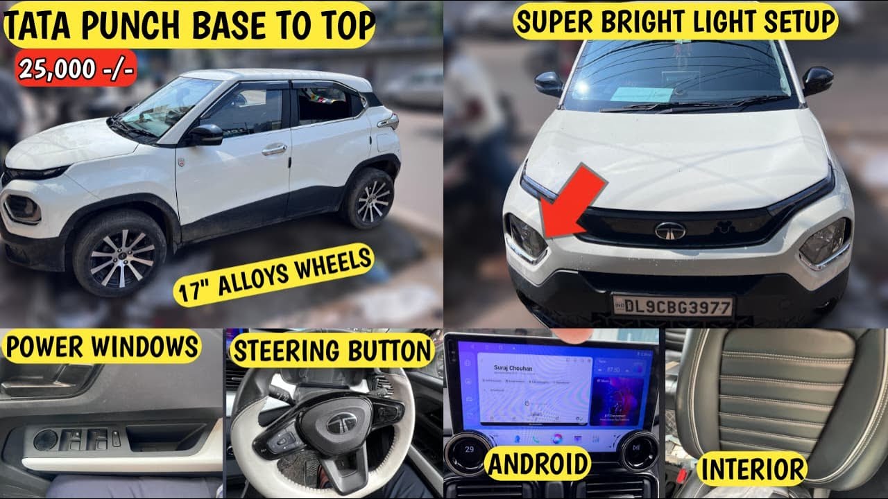 Tata Punch Pure Base To Top Model Modification With Price ✅ Tata Punch Pure Model Modified