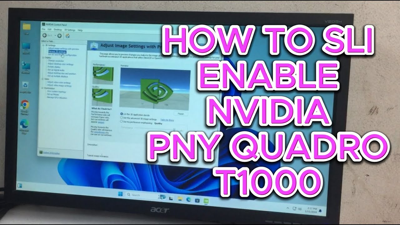 How to SLI Enable Nvidia PNY QUADRO T1000