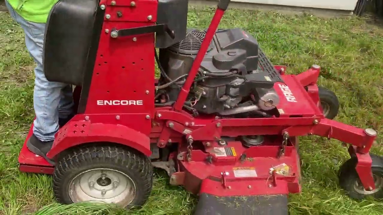 Overgrown lawns mowing with encore mower