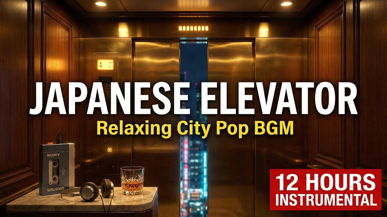 Japanese Elevator Songs | 12 Hours Relaxing City Pop & BGM Background Music for Lifts