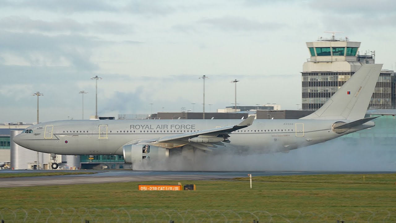 Royal Air Force C-17 & A330 MRTT at Manchester Airport